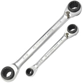 CROM 4-in-1 ratcheting wrench set assembled for fast on-site adjustments.