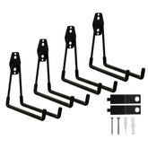 CRXCRC garage hooks 4-pack, 7.7-inch square design for sturdy ladder storage.