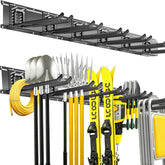 CRXCRC garage tool organizer mounted on wall saves floor space and tidies tools.