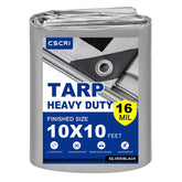 CSCRI 16Mil finished size 10x10 tarp shields outdoor gear from rain and dust