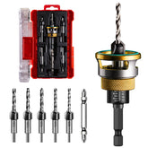 Csyibeielec countersink set with depth stop collar for precise drilling