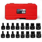 C&T 16-piece low-profile hex set case keeps bits organized for quick car maintenance.