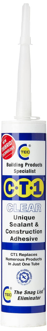 CT1CLEAR bottle front view ready for interior and exterior sealing projects.
