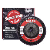 Cubitron Scotch-Brite XT Pro Disc on an angle grinder removing coatings quickly.