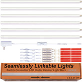 CULAVON under-cabinet lights with six LED bars deliver bright, even kitchen illumination.