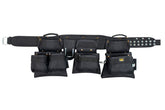 Custom Leathercraft 5605 18-pocket belt shows ample storage for tools and nails.