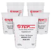 Custom Shop 16oz mixing cup with clear markings for precise resin measurements