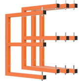 Cyhwealth wall-mounted lumber rack for organized workshop storage.