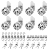 Cylinnda cam locks 5/8 inch full set ready for secure cabinet and mailbox applications.