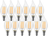 CYLYT dimmable E12 candlebulb in clear glass for warm ambience.