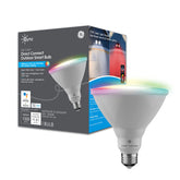 Cync PAR38 outdoor floodlight color-changing bulb for vibrant evenings