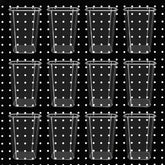 Daanxw pegboard cups transparent 12-pack for quick item visibility and tidy storage.