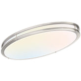 DAKASON 32-inch oval LED flush mount light provides even ambient illumination for kitchens.