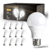 Dalattin A19 LED bulbs illuminate with 800 lm in a 12-pack at 5000K daylight.