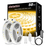 Dalattin two-rolls fifty-foot kit provides continuous warm white glow for large spaces.