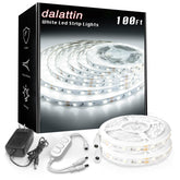 Dalattin white LED strip 100ft installation for wide, even lighting.