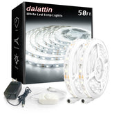Dalattin 50ft white LED strip in two rolls for bright daylight-like lighting