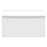 Dalmbox wall-mount mailbox white front view showing weatherproof lid for outdoor use.