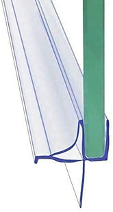 Dalrun frameless shower door bottom seal with drip rail on 36in glass, preventing splashes
