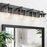 Danshinro square backplate vanity light enhances mirror area with modern styling