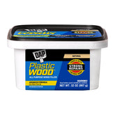 DAP Plastic Wood Filler natural 32 oz bottle for seamless repairs.