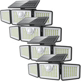 daphino 2500LM solar light front view for porch visibility and safety