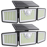Daphino 2500LM solar light front view showing motion-activated entry lighting