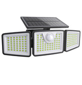 Daphino 2500LM outdoor solar light front view for bright perimeter illumination