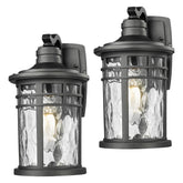 Darkaway outdoor porch light with water ripple glass for durable exterior lighting