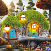 Darkdec outdoor figurine light brightens garden paths with warm solar glow.