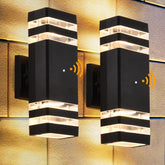 DASTOR dusk-to-dawn outdoor wall light front view with auto sensor for porch lighting