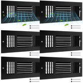 Datanly black 10x4 vent cover with 3-way airflow for ceiling installation.