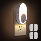 Dawnrise plug-in wall night light with amber 2200K glow for cozy evenings