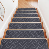 Dayacoco 15-pack stair treads on wooden steps show soft surface and anti-slip grip