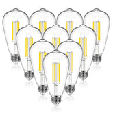 DAYBETTER Edison ST58 clear glass bulb for vintage chandeliers and ambient lighting.