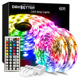 DAYBETTER LED strip lights show color-changing effects for vibrant room illumination.