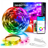 DAYBETTER 50ft LED strip lights with app control for easy color customization