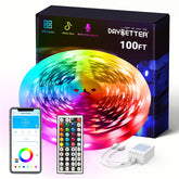 DAYBETTER smart RGB LED strip demonstrates app control for easy color changes.