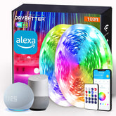 DAYBETTER smart wifi-led-lights 100ft pack offering flexible ambient lighting for any room.