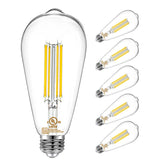 DAYBETTER vintage LED Edison bulbs in a 6-pack provide warm, inviting room lighting.