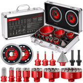 DAYDOOR Diamond Hole Saw Kit 15-piece set for precise cuts on tile and stone