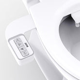 DCET bidet attachment with dual nozzles for targeted cleansing and daily hygiene