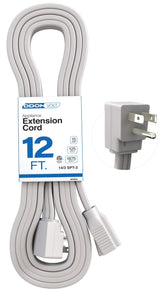 DDON USA 12ft flat-end plug cord powers appliances while saving wall space