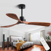 DearNow ceiling fan with mahogany solid wood blades for stylish airflow.