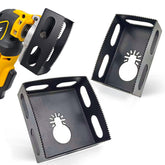 Deceptia upgrade drywall outlet cutter cutting a box opening with clean edges.
