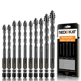 DECKRKAT upgraded 4-flute serrated bits cut concrete faster with cleaner holes.