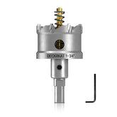 DECKRKAT 1-3/4 inch TCT hole saw cutting stainless steel with precision