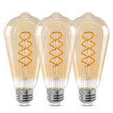 Decoaui ST64 amber glass Edison bulb adds warm vintage charm to decor