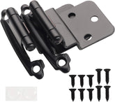 DecoBasics 3/8-inch inset hinge in matte black for a sleek cabinet update.