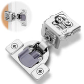 DecoBasics soft-close hinges with 1-1/4 inch overlay provide quiet, smooth cabinet closure.